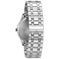 Bulova Men's Classic Stainless Steel 3-Hand Date Calendar Quartz Watch, Grey Dial with Roman Numeral Markers Style: 96B261 — image 3