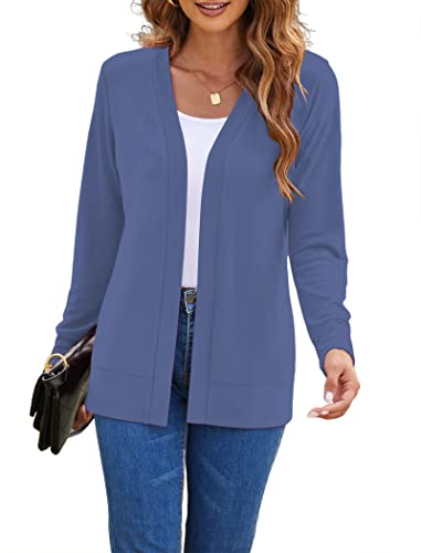 Hount Cardigans For Women Loose Casual Long Sleeve Open Front Breathable Cardigans Blue Xl thumb #1
