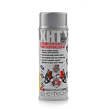 E-TECH XHT002 XHT Silver Extremely High Temperature Spray Paint Brake Caliper Engine Block 650'C