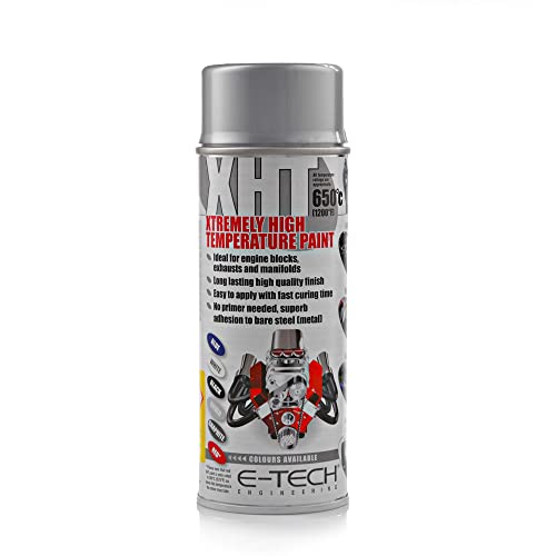 Price comparison product image E-TECH XHT002 XHT Silver Extremely High Temperature Spray Paint Brake Caliper Engine Block 650'C