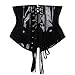AMURAO Donna Nero in Pelle PVC Steampunk Gothic Wasit Trainer Underbust Corsetto Bustier