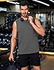 PINSPARK Men's Tank Top 1 or 3 Pack Sleeveless Shirt Gym Fitness Muscle Shirt Sport Tank Top Quick-Drying Undershirt Breathable Functional Shirt Training Vest, White / dark grey / navy blue, XXL #2