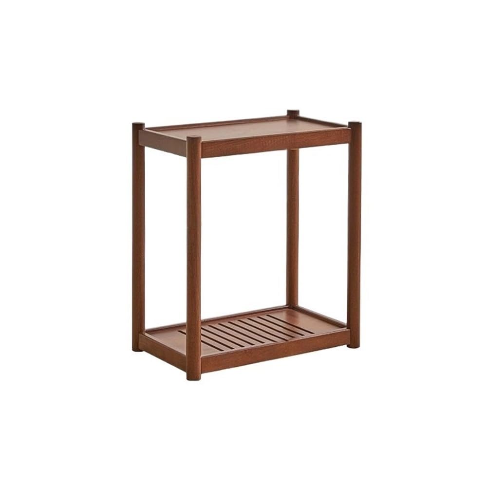 S5b8W3g7 Pedestal Bilayer Plant Stand Wooden Bonsai Base for Home Decor