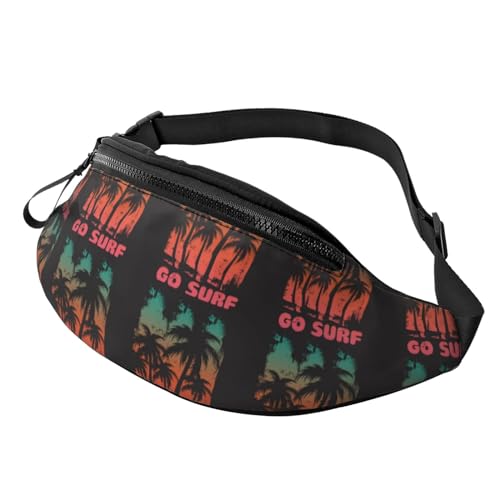 Riñonera cruzada para mujeres y hombres, riñonera Go Surfer para correr, bolsa de viaje para mujeres y hombres