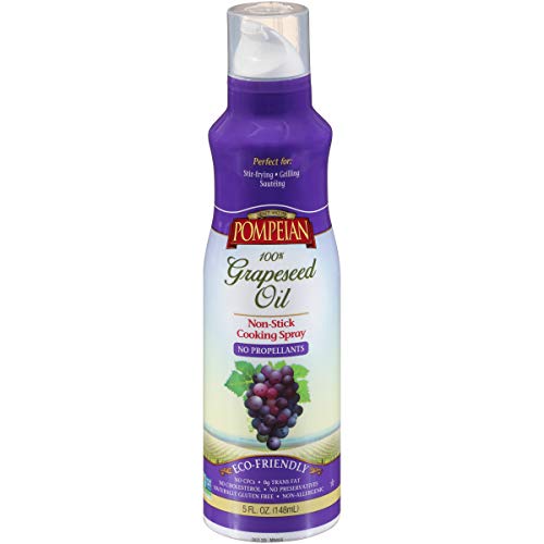 Pompeian 100% Grapeseed Oil Non-Stick Cooking Spray, Perfect for Stir-Frying, Grilling and Sauteing