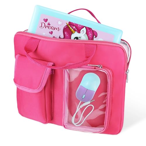 Image of Annmore Bag compatible with LEXiBOOK Educational and Bilingual Laptop, Pink