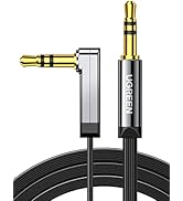 UGREEN Câble Jack Audio 3.5mm Mâle Mâle Plat Aux Câble Auxiliaire Coudé 90 Degrés Noir Compatible...
