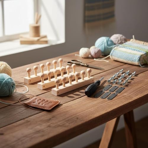 Bastidor de madera intercambiable para tejer manualidades tejidas 5