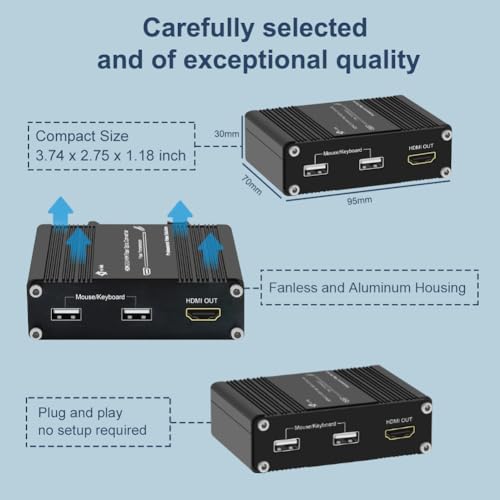 Convertidor óptico de video 1080P que soluciona la distancia KVM HDMI 7