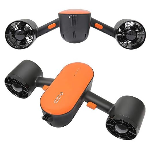 cho Under Water Scooter Dual Propellers Waterproof Dual Speed with Camera Mount for Water Sports Swimming Pool Diving Snorkeling Sea Adventures (Orange)