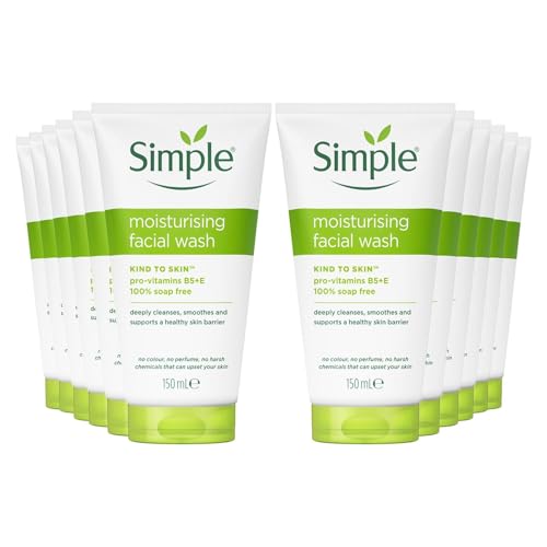 Nettoyant hydratant doux pour stopper la peau sèche, la solution visage Simple 150 ml