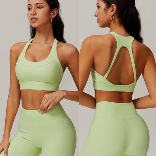 3-Piece Seamless Moisture-Wicking Workout Set for Women Fitness,Yoga Sportswear,Sportswear, Athletic Activewear3