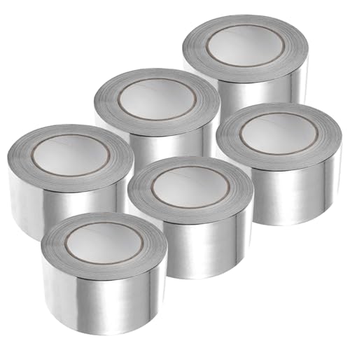Image of Saffire Heavy Duty HVAC Professional Aluminum Foil Tape 3-inch x 150 feet - Hot and Cold Air Ducts, Insulation and More (6 Pack)