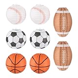 Home and Garden Parts 8Pcs 8in Sports Theme Paper Lantern Set Multicolored #CN/251024/12770