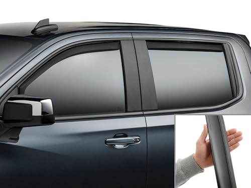 WeatherTech Custom Fit Side Window Deflectors for GMC Sierra 1500 Limited Silverado 1500 LTD Sierra 1500 - (82930IMB) Matte Black