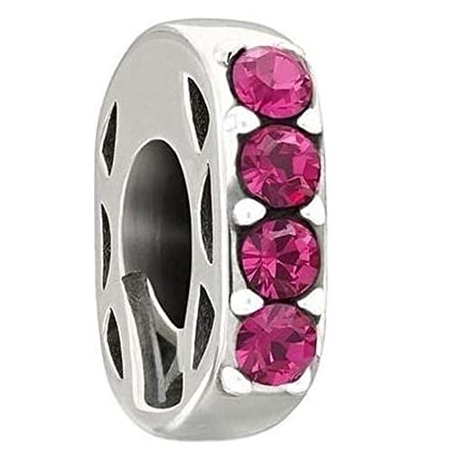 Chamilia 2025-0918 - Charm in Cristallo, Colore: Fucsia