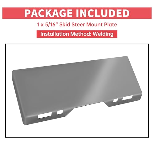 Image of ECOTRIC 5 /16 inch Skid Steer Attachment Plate Compatible with Bobcat & Kubota