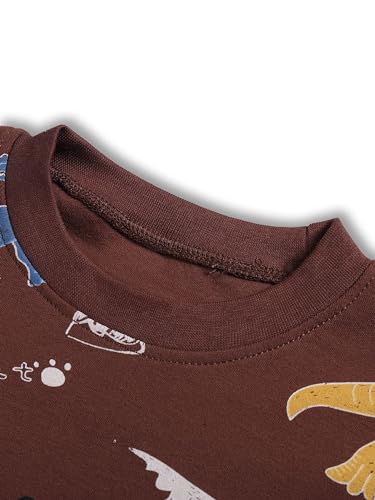 Image of Bold N Elegant Kids Cotton Printed Funky Cool Cartoon Print Full Sleeve T-Shirt & Pajama Lower Casual Clothing Set