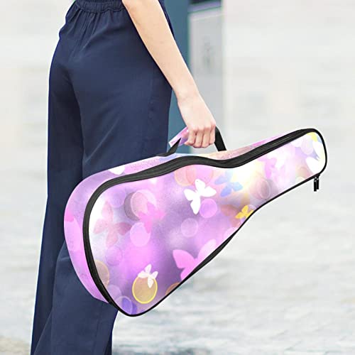 JRHEJTHH Durable Ukulele Bag Water Resistent Ukulele Case with Adjustable Shoulders for 21 23 24 inch Thick Padding Colorful Butterflies - Les Beatles, Paul McCartney, John Lennon, RIngo Starr, George Harrison JRHEJTHH Durable Ukulele Bag Water Resistent Ukulele Case with Adjustable Shoulders for 21 23 24 inch Thick Padding Colorful Butterflies – Image 7