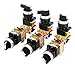 LA38 Industrial Selector Switch, 22mm Rotary Control Switch with 2/3 Position, Self-Lock/Self-Reset Function, 1NO1NC/2NO/2NC Configuration (Short Handle self-Reset 3 Position 2NC)