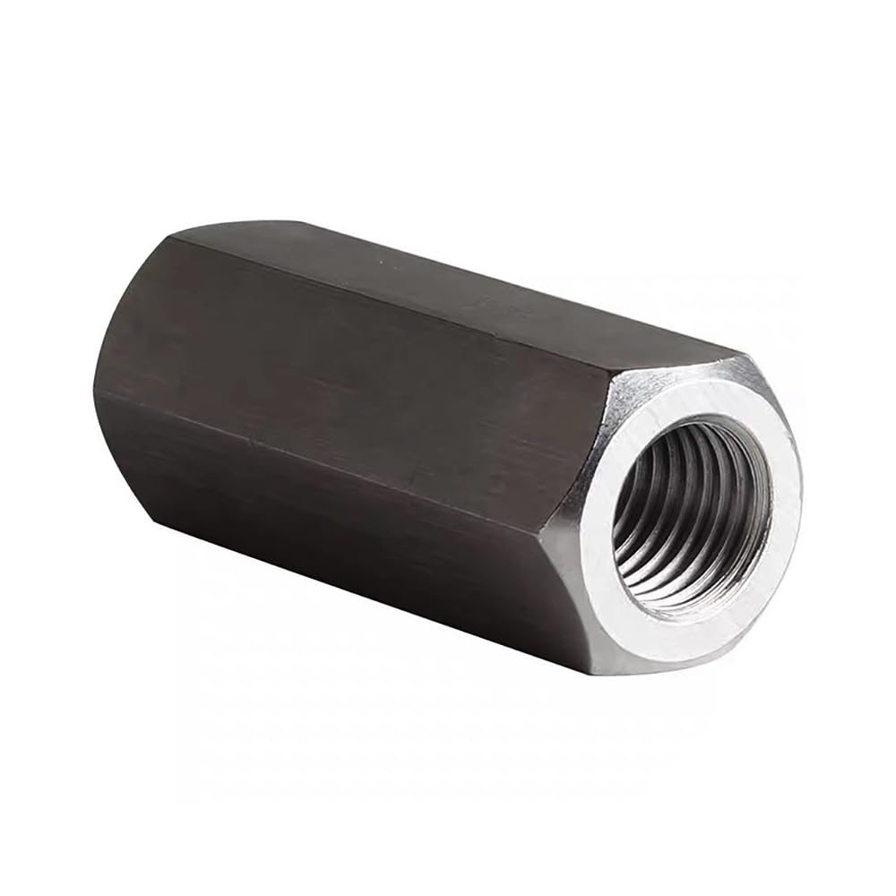3Pcs M5 Left Right Thread Hex Coupling Nut, 304 Stainless Steel Long Lengthened Tubular Connector Sleeve 30–100mm for Rod Connection Fastener(50mm)