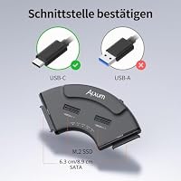 Alxum M.2 SATA Festplatten Adapter USB-C 10Gbps für 2X M.2 NVMe & 2X SATA – Ansicht 7