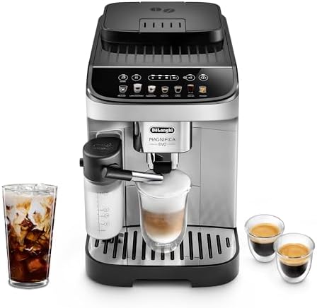 De'Longhi Magnifica Evo Automatic Espresso & Coffee Machine with Auto Milk Frother, Built-in Grinder & Auto-Clean Function - For Latte, Cappuccino, Americano, Iced Coffee, ECAM29084SB , Silver - Thumbnail 3