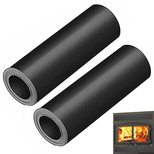 2 cubiertas magnéticas para chimenea de 36.1 x 4.0 in, tapón de goma negro para chimenea para invierno en interiores que evitan el aire frío y la pérdida de calor.