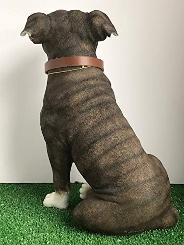 Animal Crackers Extra large 26cm Brindle Brown Staffy Staffordshire Bull Terrier Leonardo ornament figurine