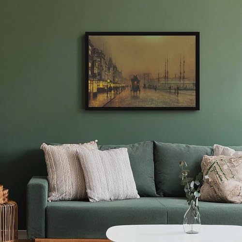 Toile Glasgow Docks par Grimshaw 30x45 cm pour déco bureau