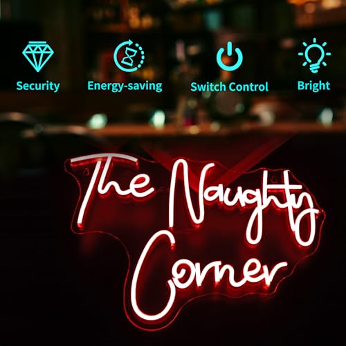 Image of Neon Sign, HSJNJKFU Neon Signs for Wall Decor Red Led Light up Signs Bar Sign for Man Cave, Party, Club, Restaurant, Cafe, Shop, Room Home Decor, USB Powered