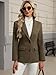 ELLEVEN Wool Blend Tweed Blazers for Women Boyfriend Herringbone Fall Winter Blazers Dressy Business Casual Double Button Long Sleeve Suit Oversize Harris Tweed Suit Jacket Brown Small