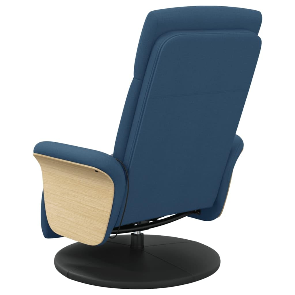 Gecheer Poltrona Reclinabile con Poggiapiedi,Poltrona Relax Imbottita,Poltrona da TV,Poltrona Relax Reclinabile con Poggiapiedi,Poltrona da Salotto o Ufficio,Poltrona in Tessuto,Blu
