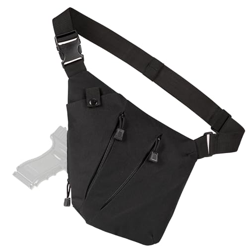 Tactical Concealed Carry Crossbody Sling Bag, Anti-thief CCW EDC Carry Bag