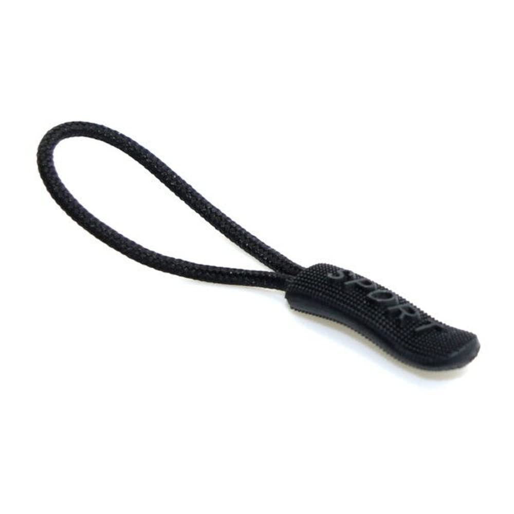 Zipper Pulls Zip Extension Zipper Tag for Clothes Backpacks Traveling Case Handbag Purse Zipper Replacement Tag Tents (Black A2044, 3 Pieces)