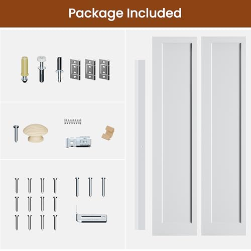 Image of Bifold Doors for 32 inch x 80 inch Opening,Hollow Core Bi Fold Closet Door