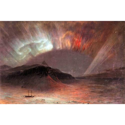 Poster aurore boréale grand format Frederick Edwin Church déco