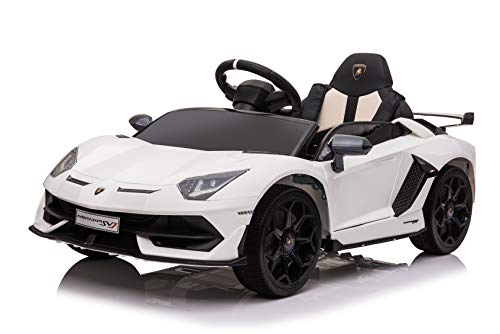 Voiture Électrique Enfant Lamborghini Aventador SVJ 12V avec Télécommande, Sons, Lumières et Portes Ouvrantes – Dès 3 Ans | INJUSA