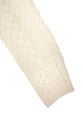 Image of Aran Crafts Irish Women's Double Collar Zip Cardigan (100% Merino Wool)