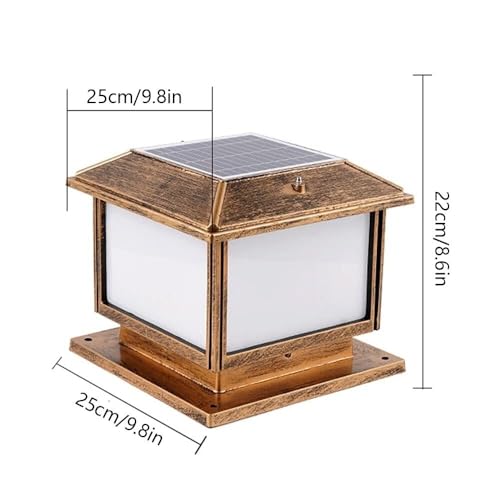 Luz solar para poste de jardín y terraza con linterna exterior regulable 5