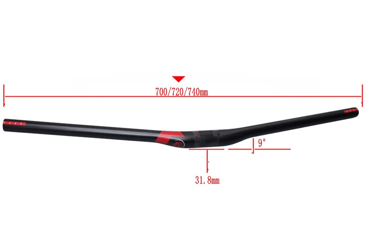 fahrradlenker 700mm MTB Riser Bars 720mm 740mm Extralanger Leichter Vollcarbon Rise 15mm 31.8mm Mountainbike Lenker Für BMX DH XC AM FR (Color : White, Size : 700mm) Sport & Freizeit Farbe:Plüschrosa E-Mountainbikes Pedale wechseln - Fahrrad