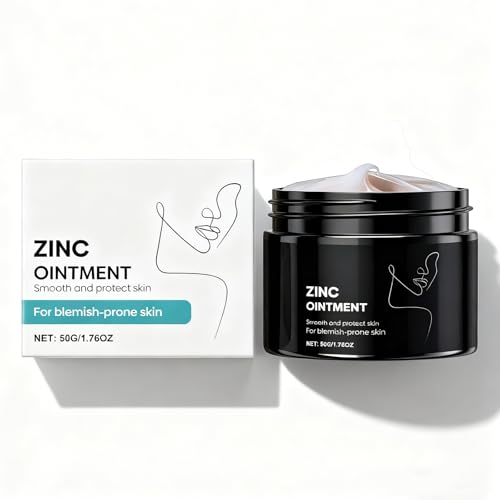 Najeebb Zinc Ointment for Pimples & Acne - 50 ml - with Zinc Oxide Tea Tree Oil Salicylic Acid Lavender & Shea Butter - For Blemished Skin Blackheads - Reduces Visible Pores & Redness