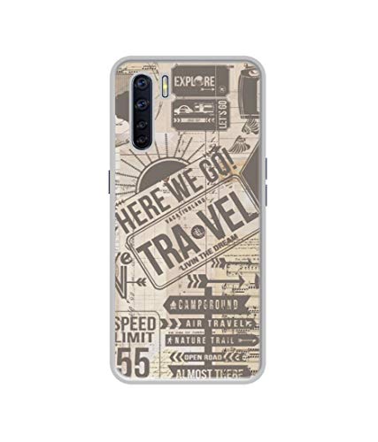 Image of Travel Design Printed Silicon Soft TPU Back Case Cover for Oppo F15 / Oppo A91