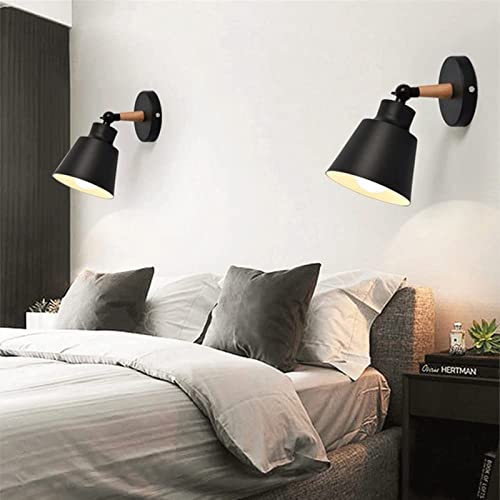 Lámpara de pared vertical ajustable con enchufe y pantalla de metal gris 4
