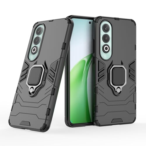 IMIRST Case for OnePlus Nord CE4 Military Grade Heavy Duty Shock Absorbing Scratch Resistant Sleek Robust Protective Cover with Ring Compatible with OnePlus Nord CE4 5G. HB Black