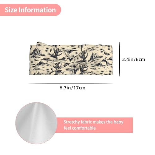 Western Cactus Style Print Baby Girl Bows Headbands Baby Girls Newborn Headbands Infant Toddlers 0-6 Months3
