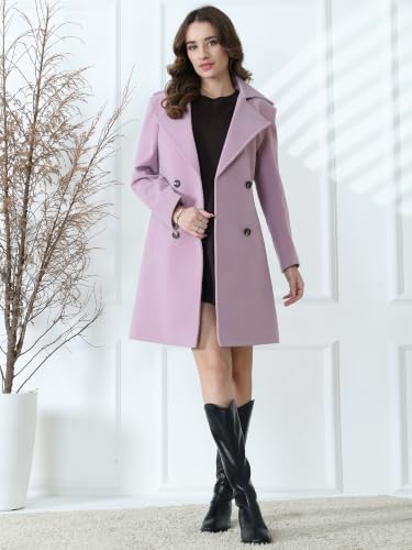 Image of PLAGG Women's Notched Lapel Long Overcoat