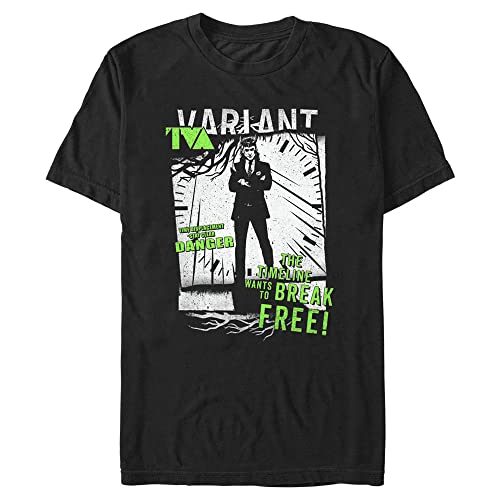 T-shirt Loki Marvel grande taille 4XL noir à manches courtes pour homme