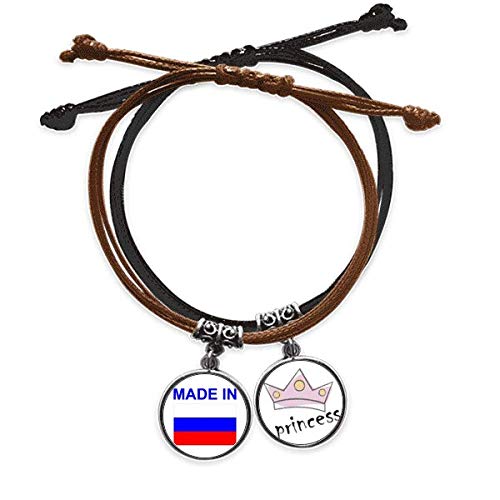 Pulsera de cuero hecha en Rusia con acabado artesanal y diseño exclusivo de princesa