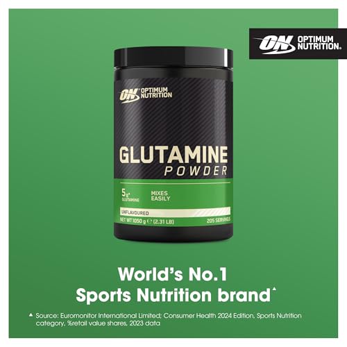 Optimum Nutrition Glutamine Powder, l-Glutamine Amino Acid Powder, Food Supplement, Pre and Post Workout Shake, Unflavoured, 123 Servings, 630 g - Image 3
